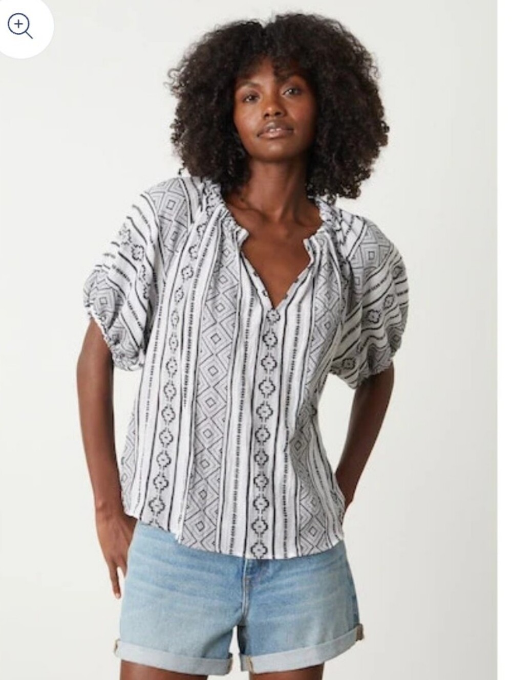 New Velvet By Graham And Spencerβ Puff Sleeve Top XS